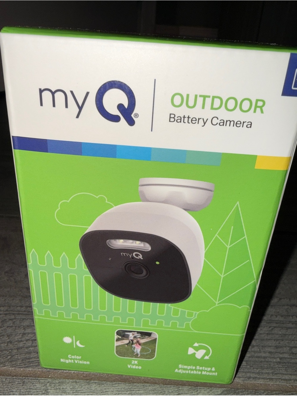 Chamberlain myQ Outdoor Battery Camera 2K Wireless Security Camera NEW